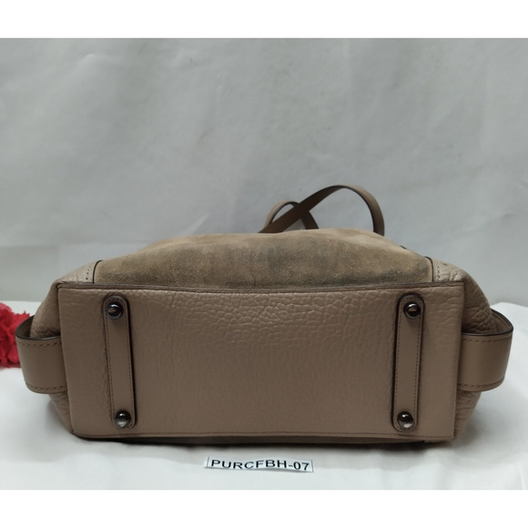 Coach Edie Gray Pebbled Leather Suede 3 Compartments Shoulder Bag - Picture 8 of 16